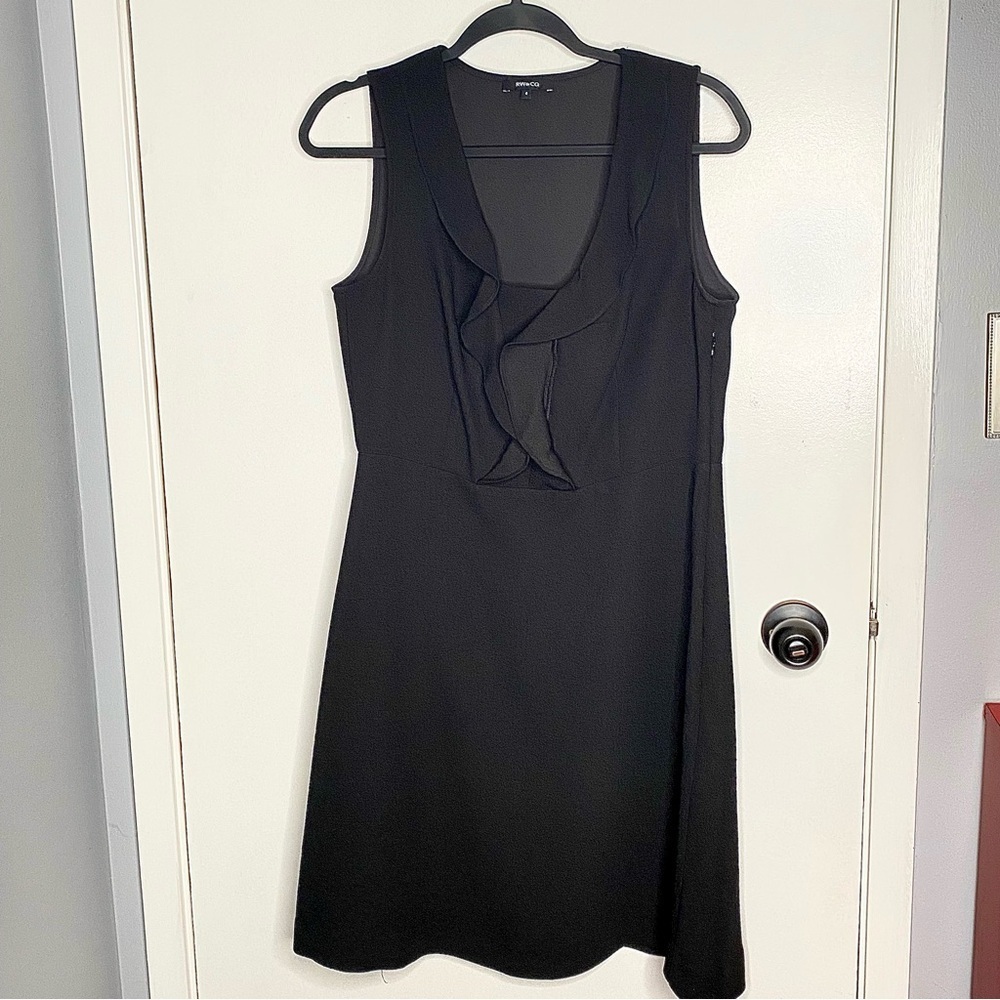 RW&CO Elegant Ruffled Black Sleeveless Dress for Simple Elegance US 8 - Picture 14 of 16